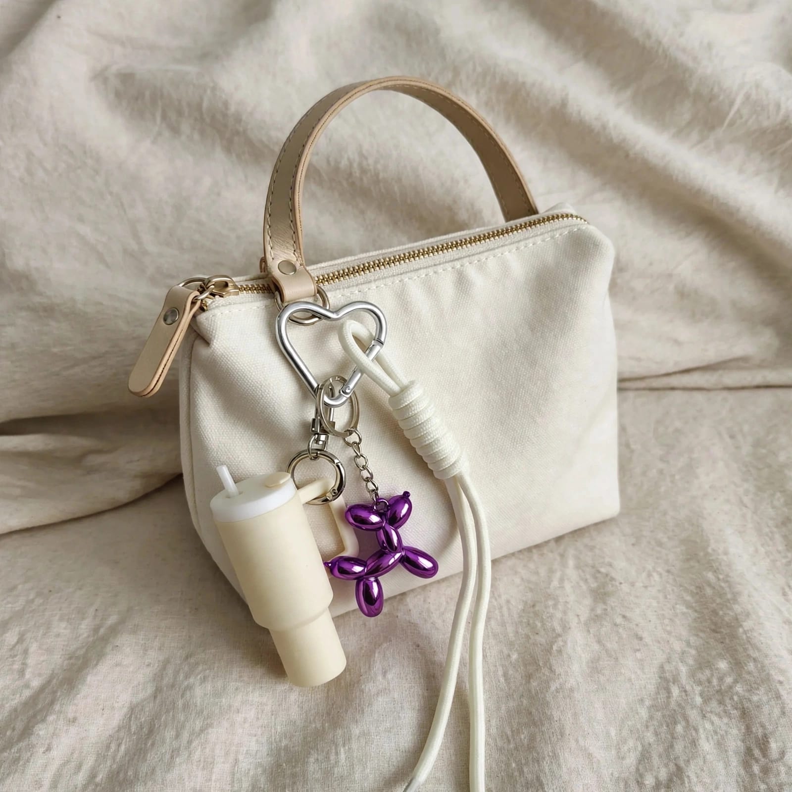 Stanley Cup &amp; Balloon Dog Bag Charm