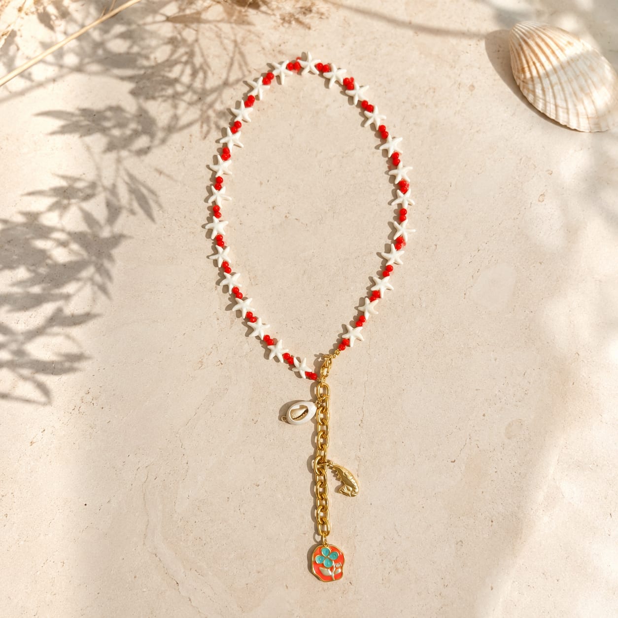 Scarlet Star Y-Necklace