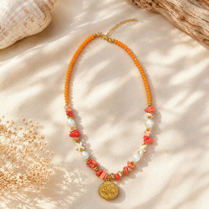 Coral Coast Coin Necklace