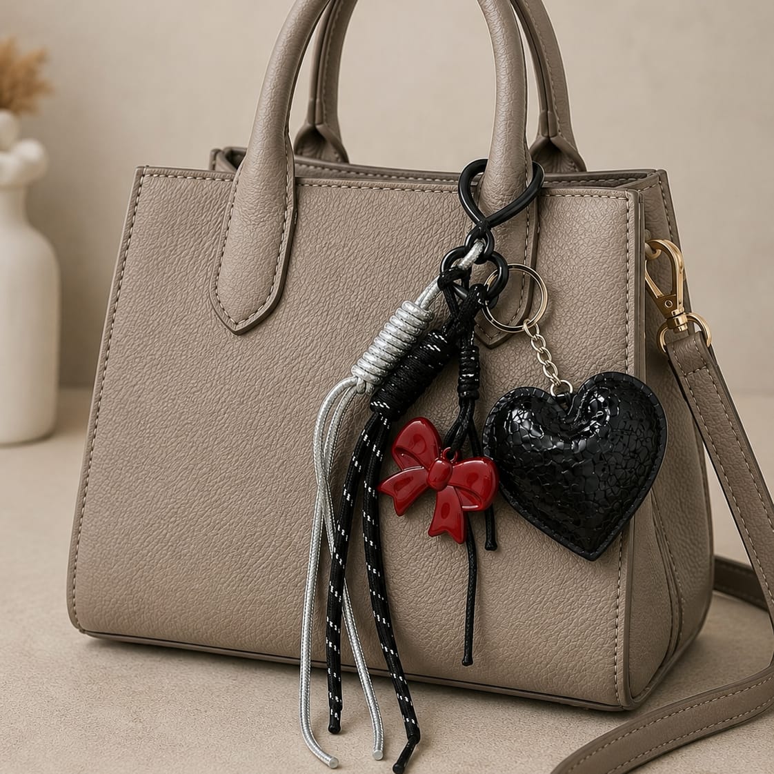Midnight Heart Bag Charm