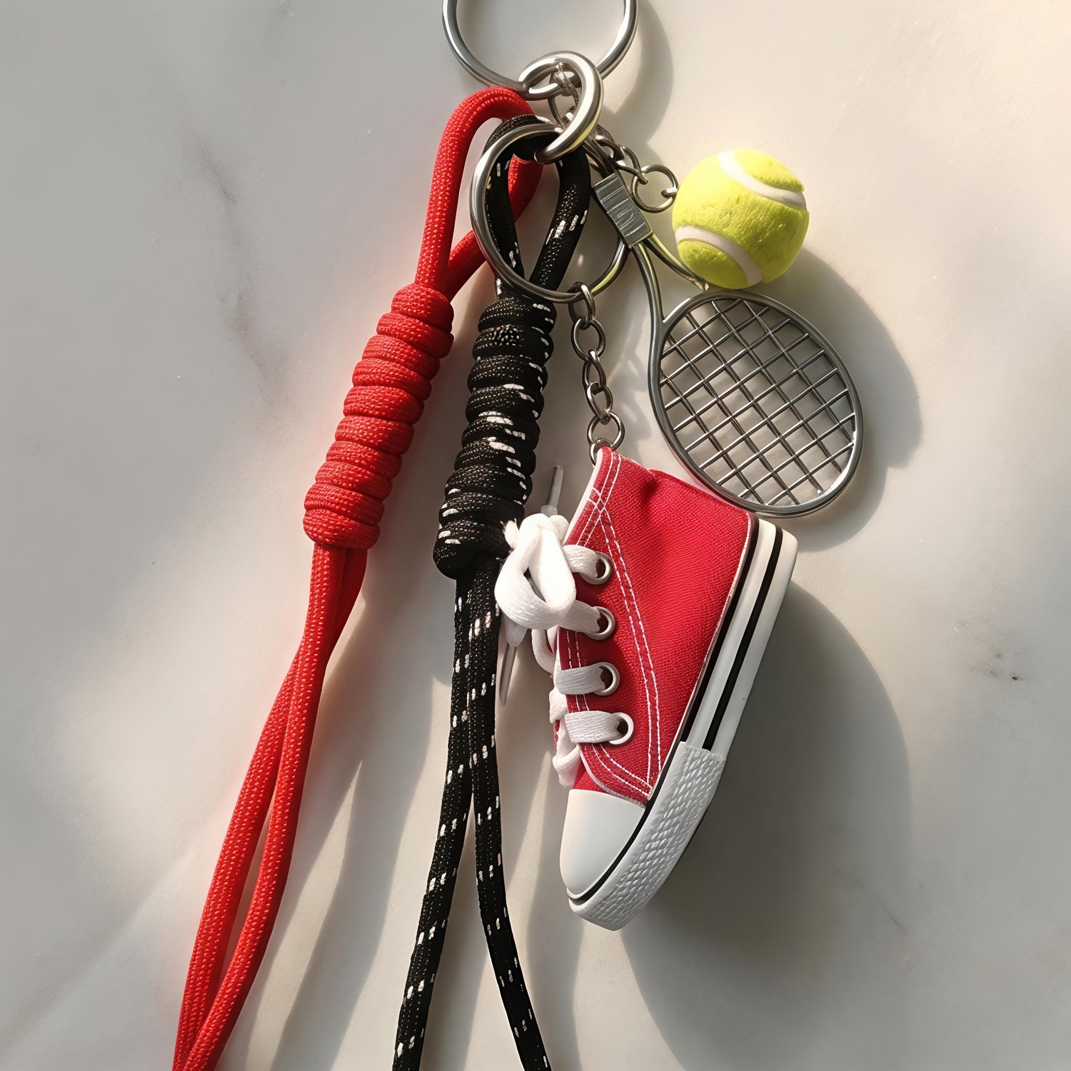Red Tennis Charm Set