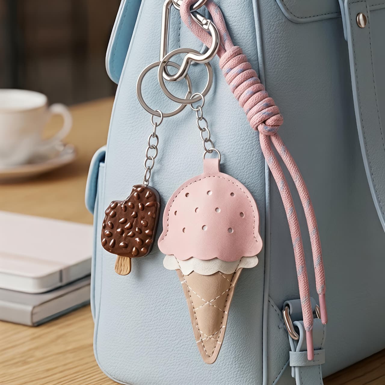 Pink Ice Cream Charm
