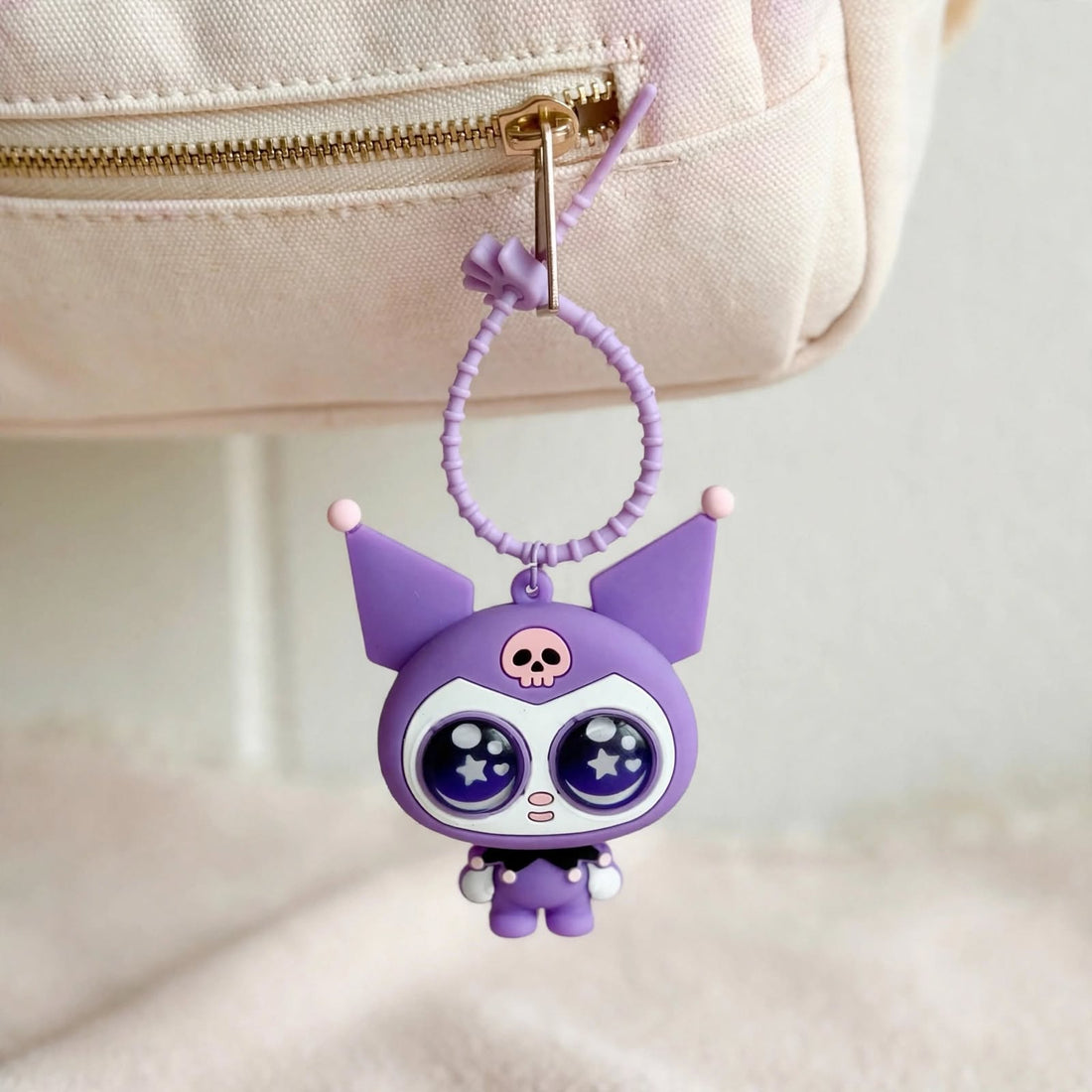Kuromi Big Eye Purple bag Charm