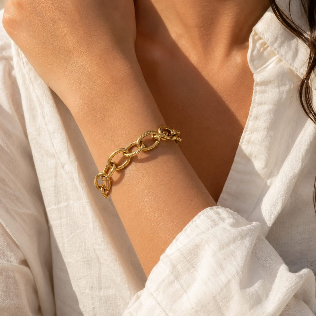 Cleopatra Gold Link Bracelet