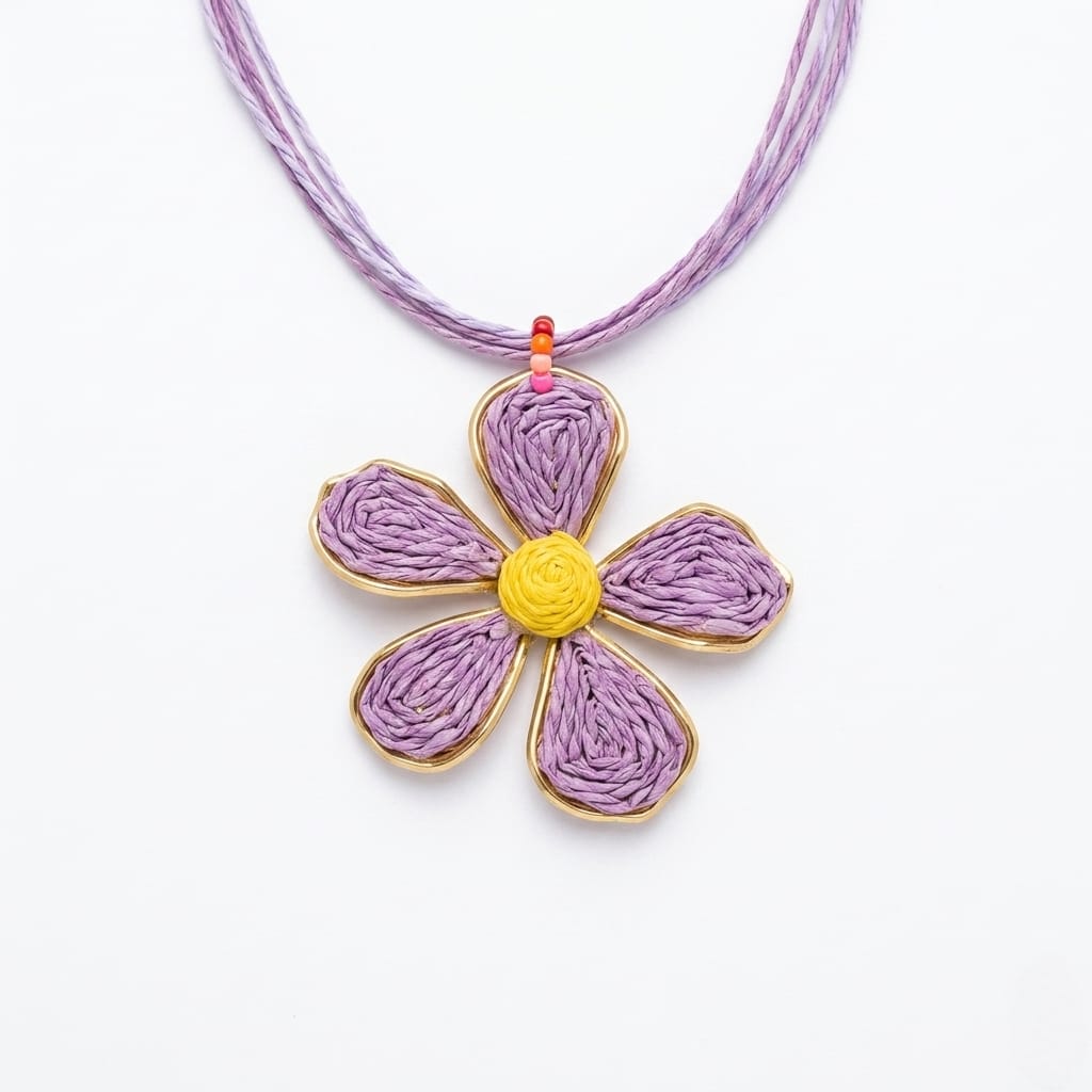 Lavender Leaf Flower Choker