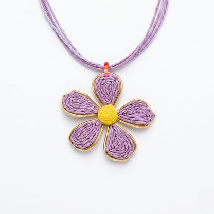 Lavender Leaf Flower Choker