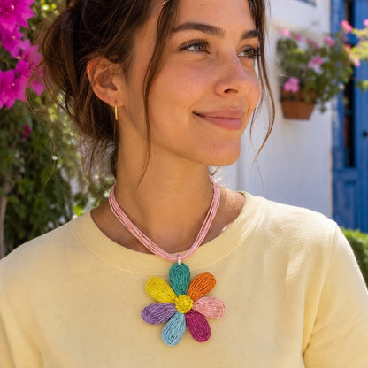 Multicolor Leaf Flower Choker