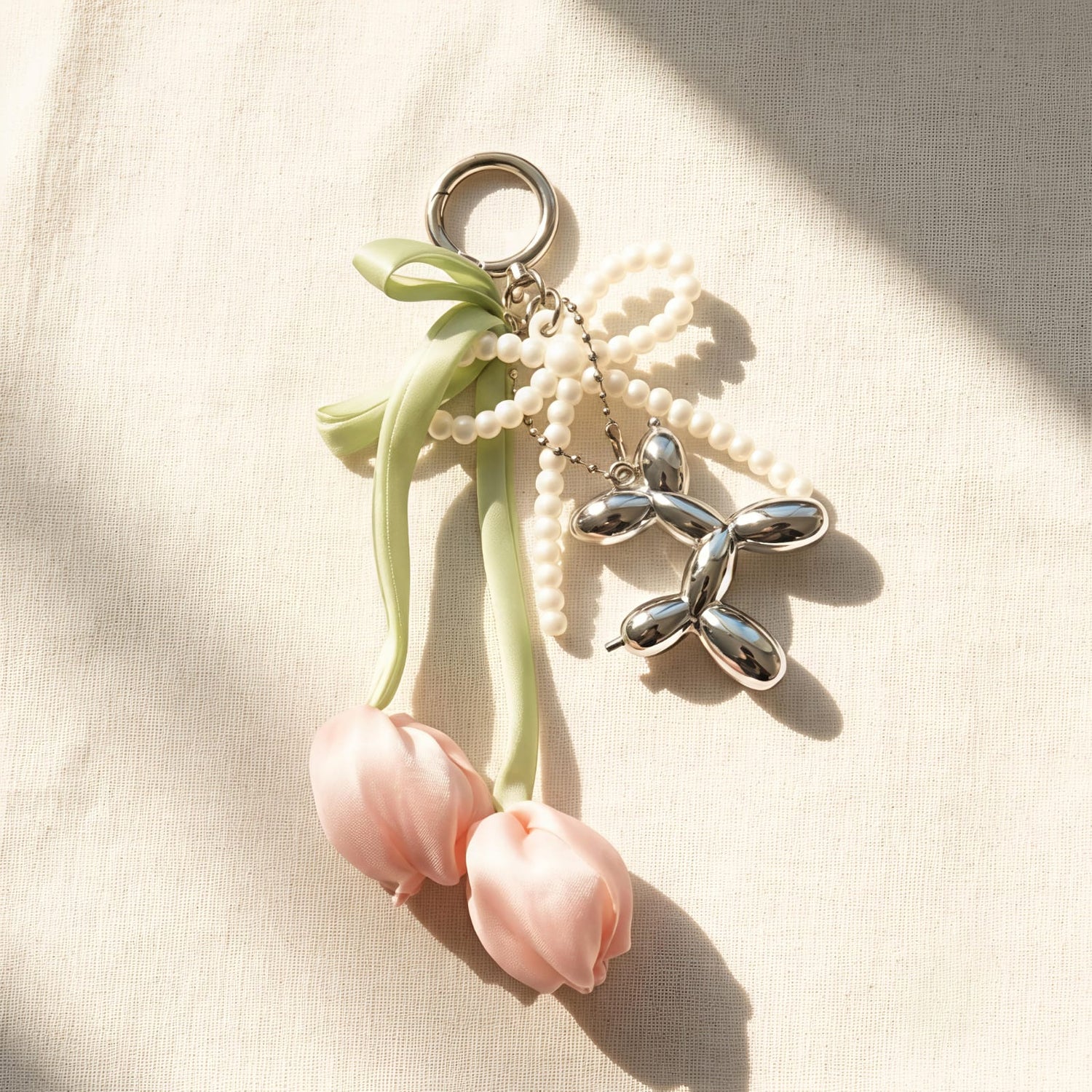 Blush Bloom Bag Charm