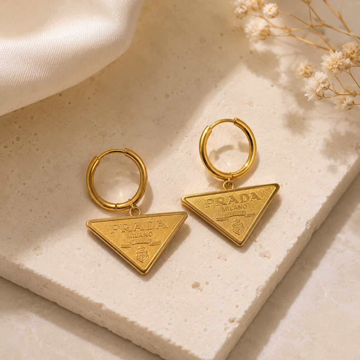 Triangle Luxe Hoop Earrings