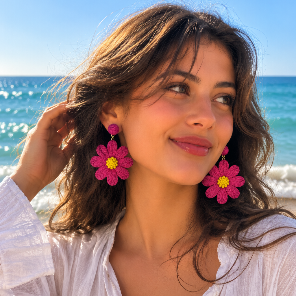 Bloom Bliss Handmade Flower Earrings