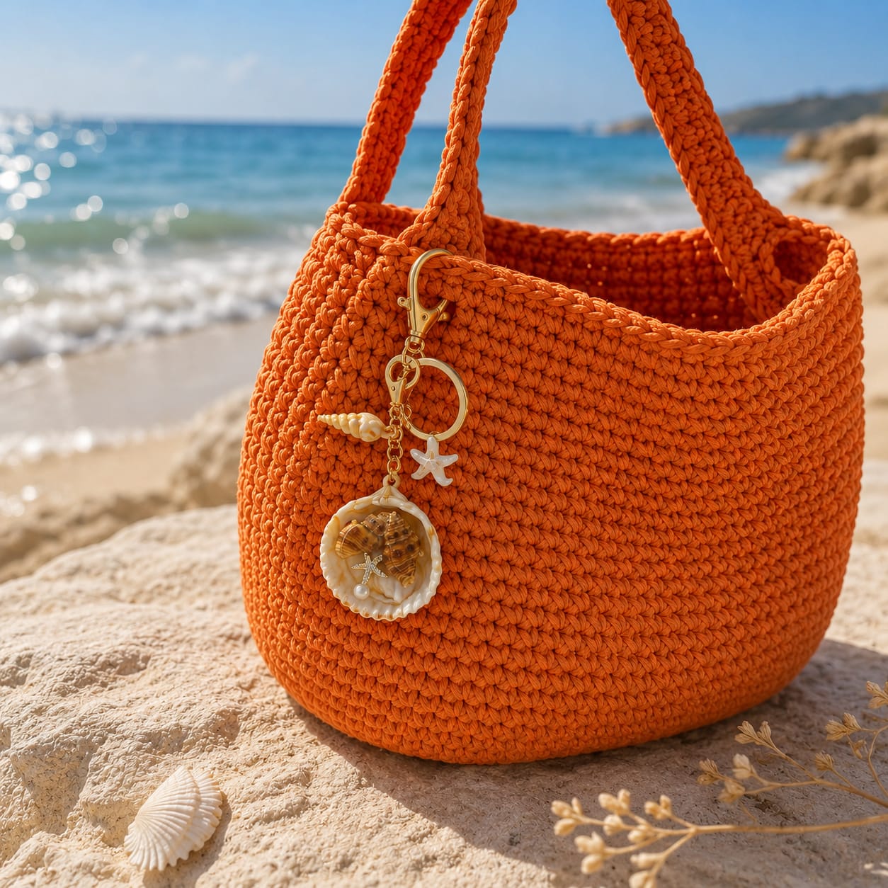 Pearl Cove - Encapsulated Shell Bag Charm