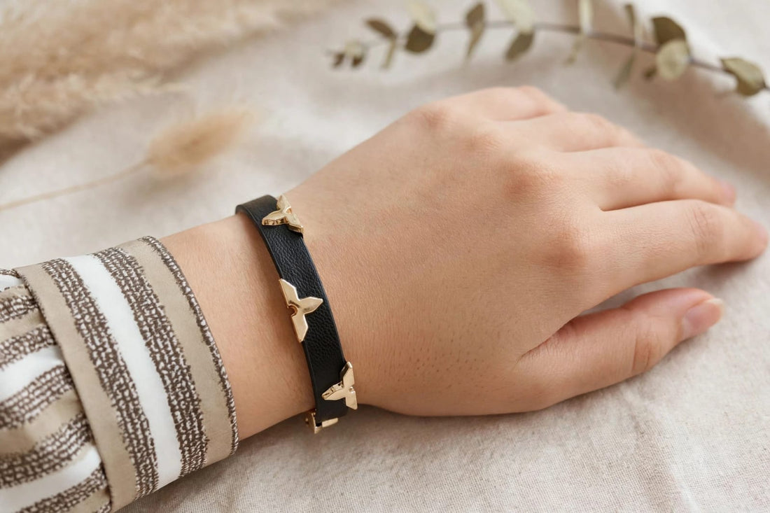 Bloom Monogram Leather Bracelet