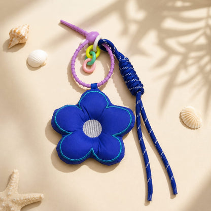 Blue Puff Bloom Bag Charm