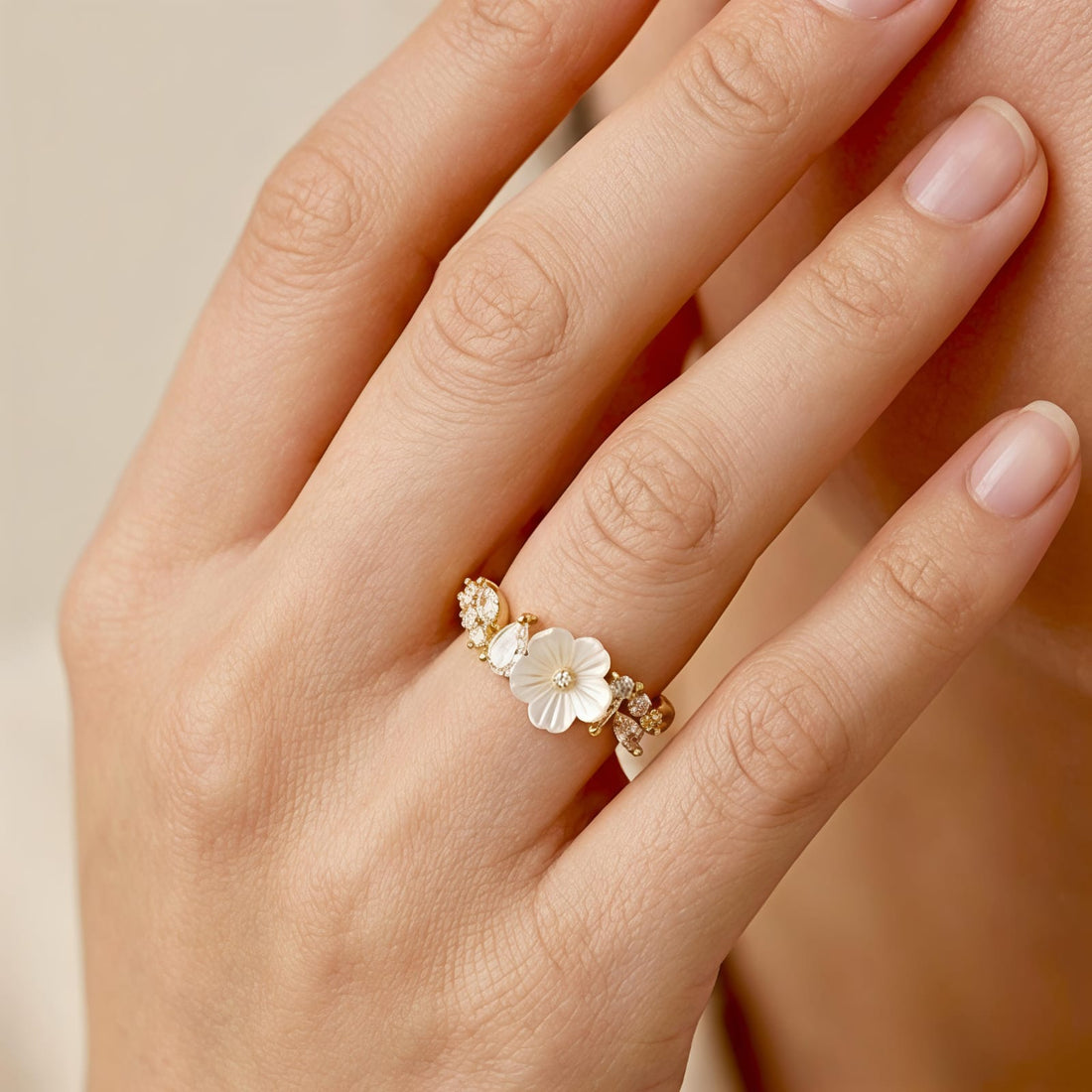 White Blossom Ring