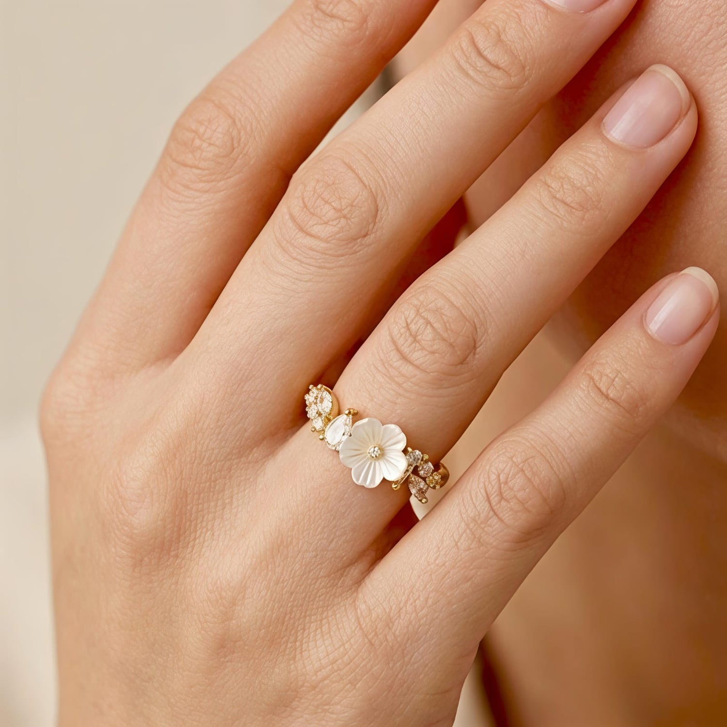 White Blossom Ring