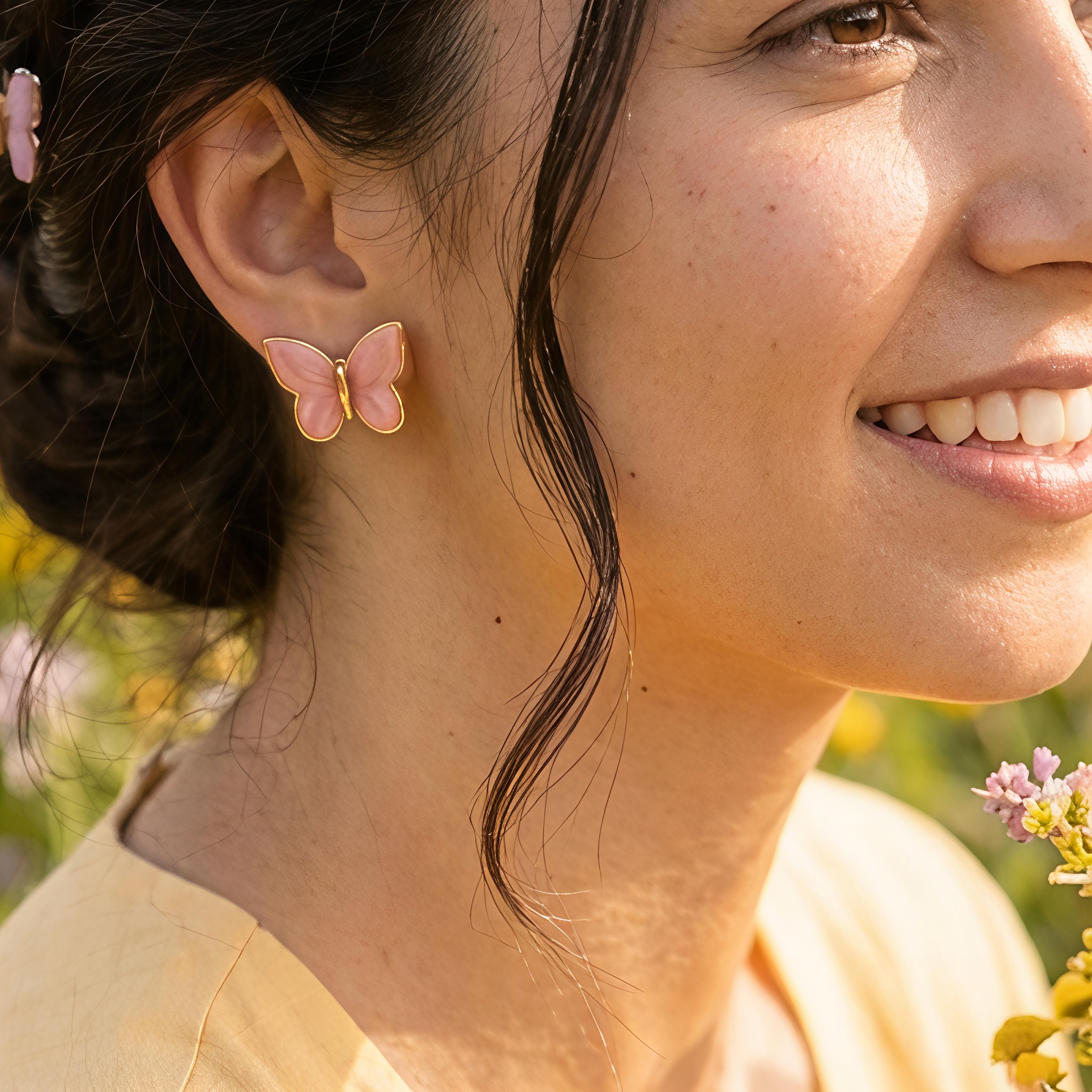 Blush Butterfly Earrings