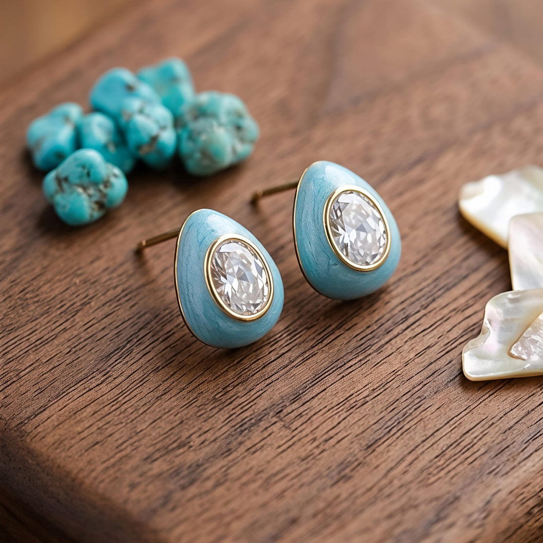 Sky Drop Crystal Earrings