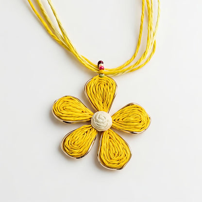Yellow Leaf Flower Choker