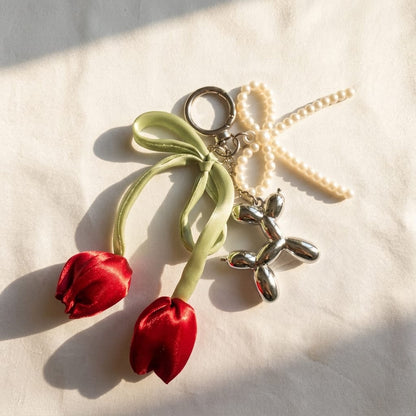 Ruby Bloom Bag Charm