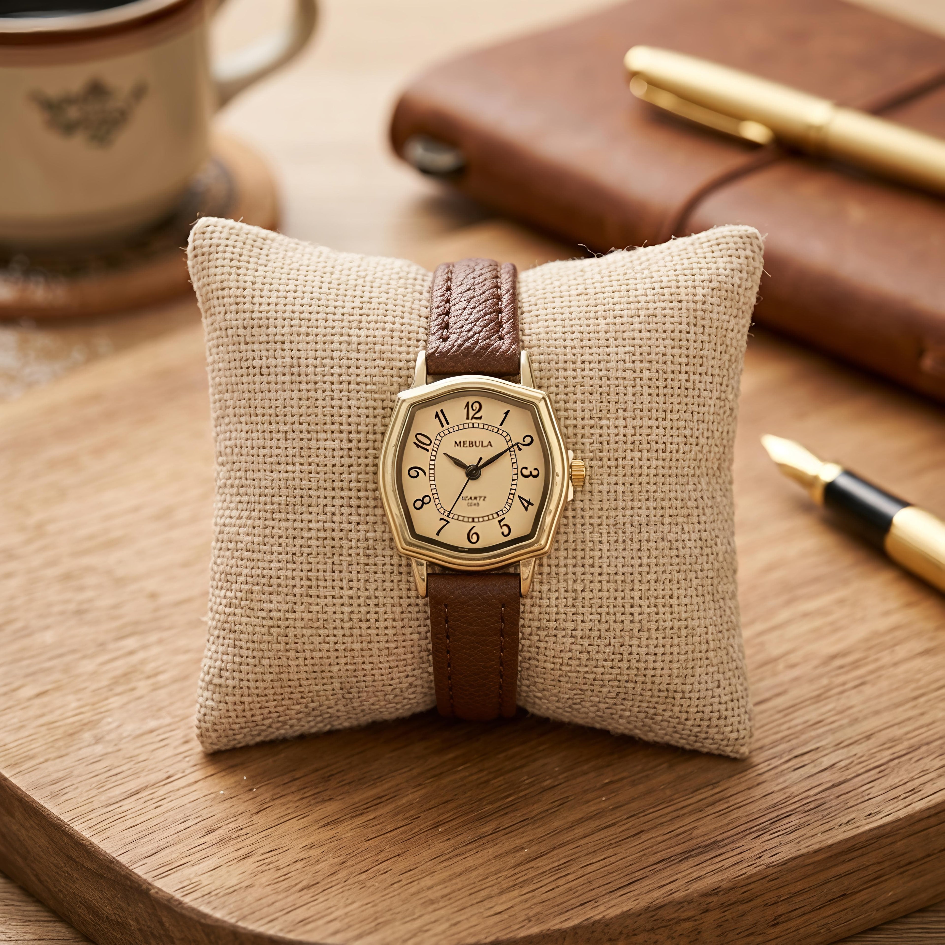 Vintage Mocha Leather Watch