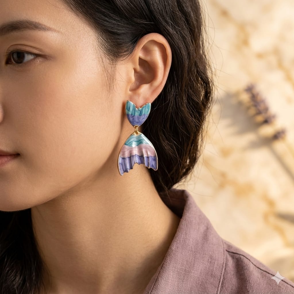 Pastel Mermaid Tail Earrings