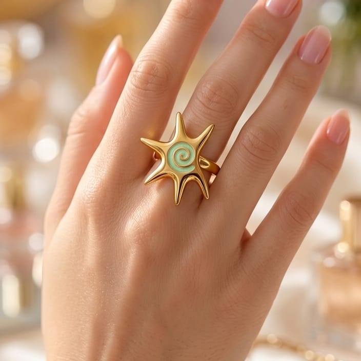 Sea Glow Star Ring