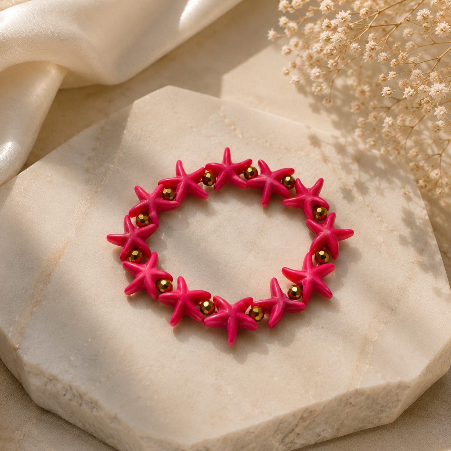 Pink Starfish Bracelet