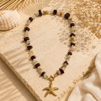 Golden Tide Starfish Necklace
