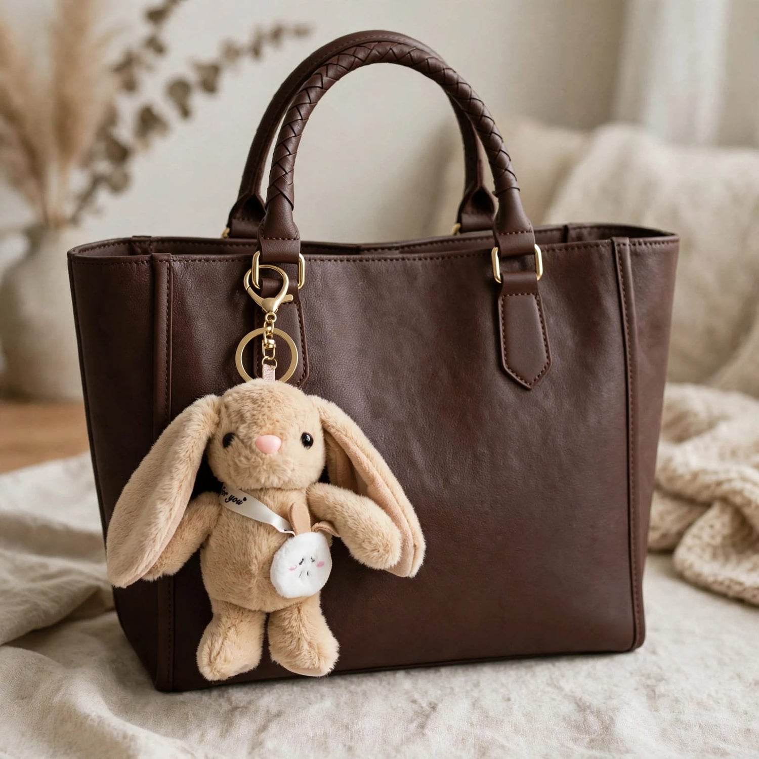 Cuddly Bunny Bag Charm