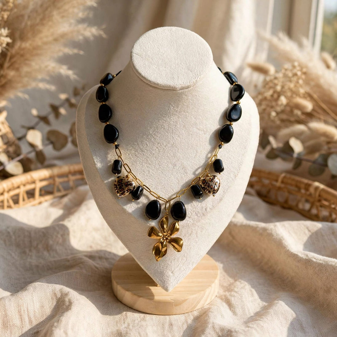 Noir Bloom Statement Necklace