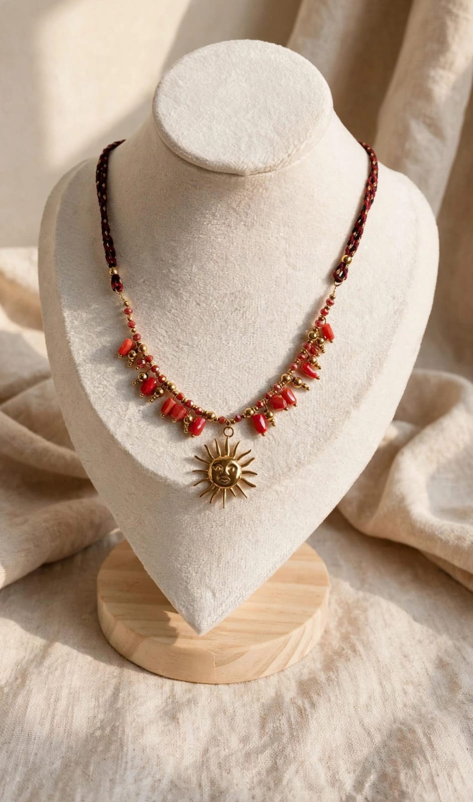 Solara Sun Coral Necklace