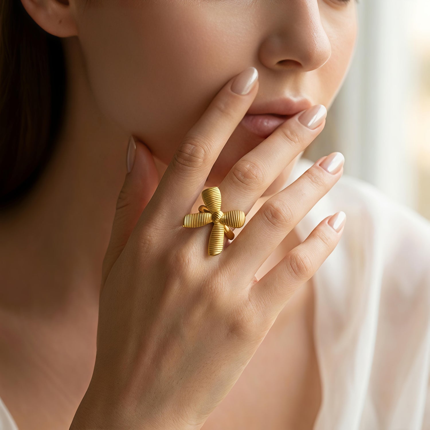 Golden Bow Ring