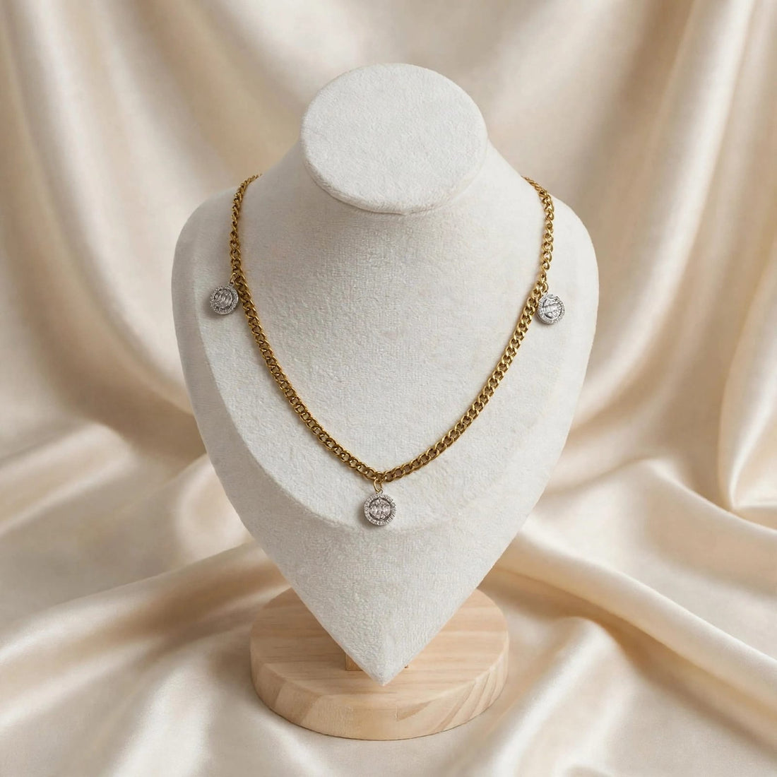 Trinity Sparkle Cuban Chain Necklace
