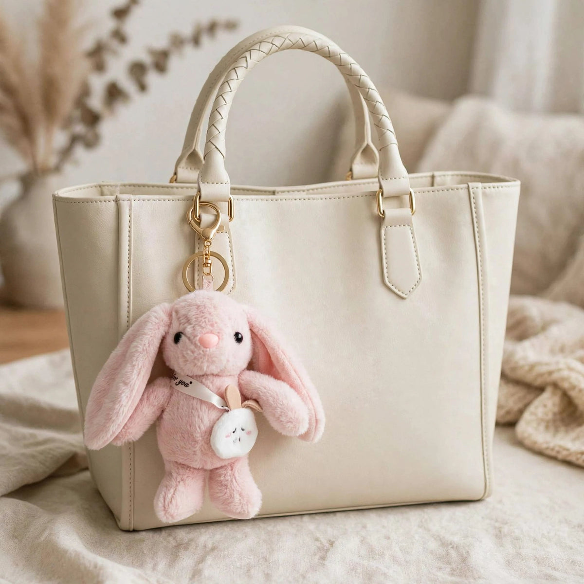 Blush Bunny Bag Charm