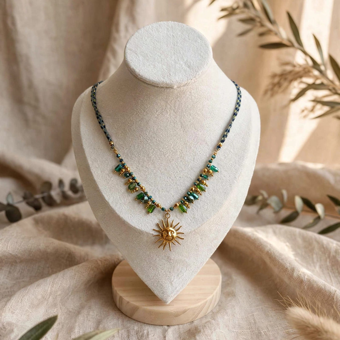 Celestial Sun Emerald Necklace