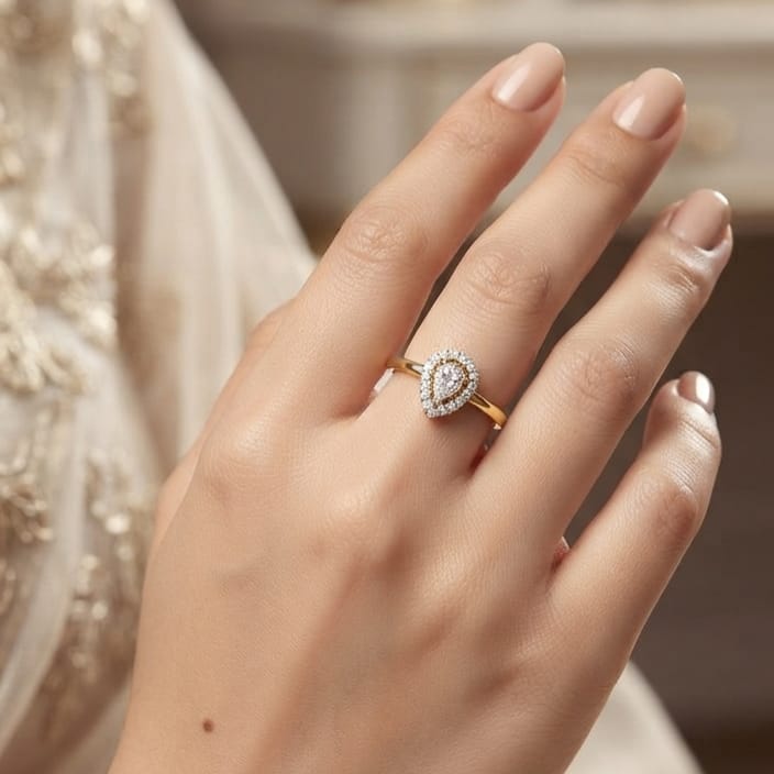 Golden Drop Ring