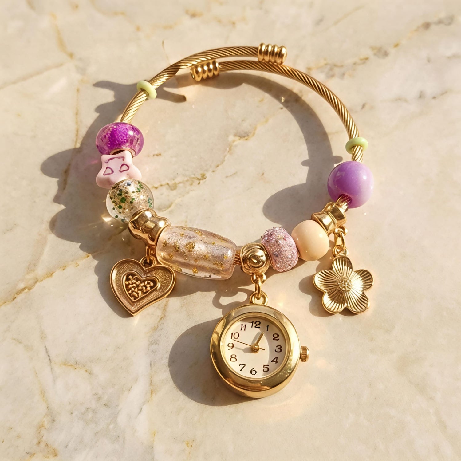 Lavender Bloom Watch Bracelet