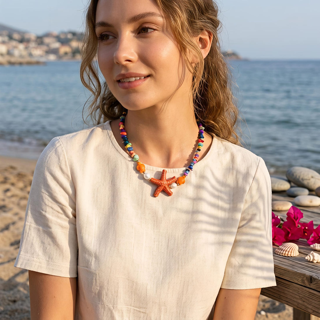 Sunset Reef Starfish Necklace