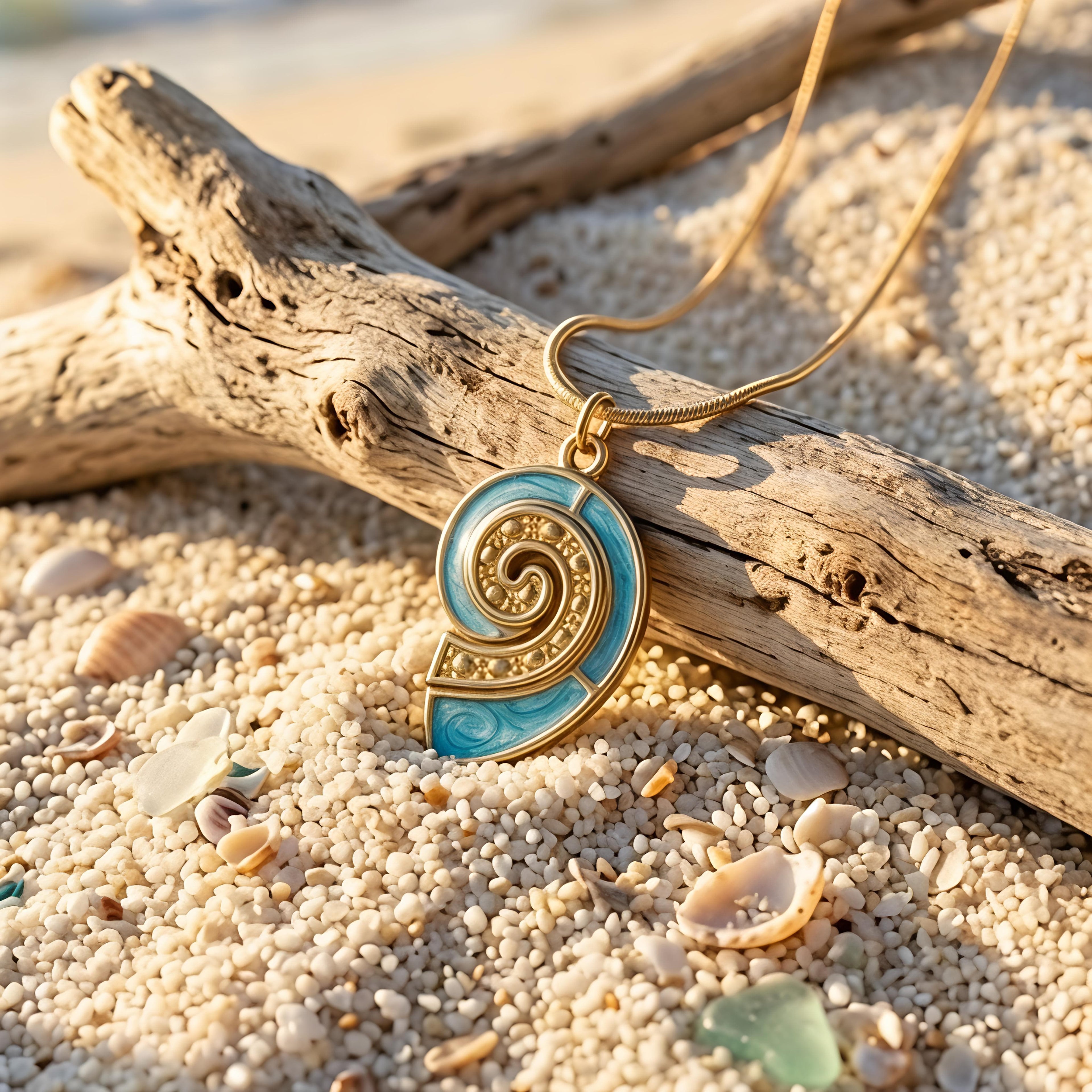 Azure Spiral Necklace