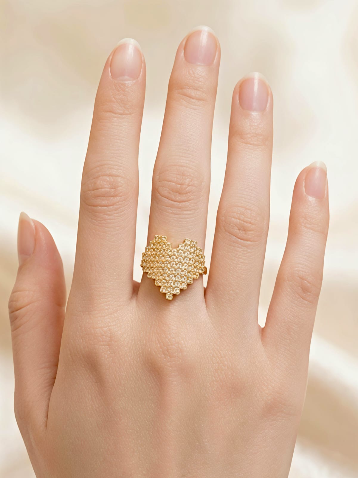 Crystal Heart Ring