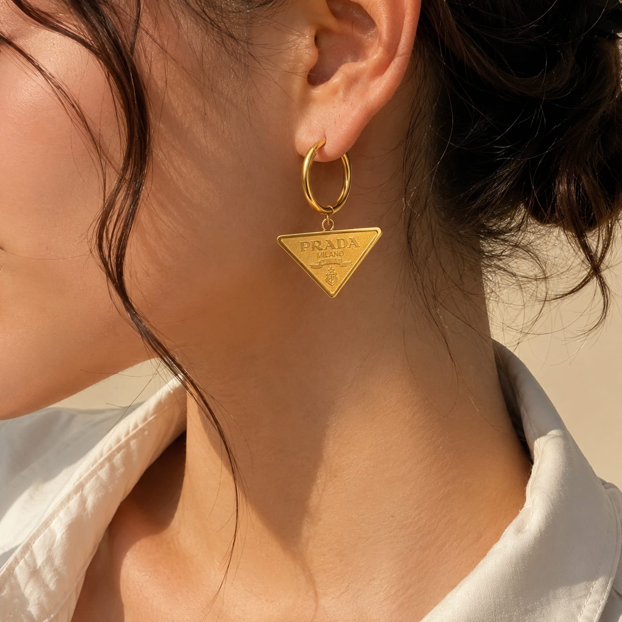 Triangle Luxe Hoop Earrings
