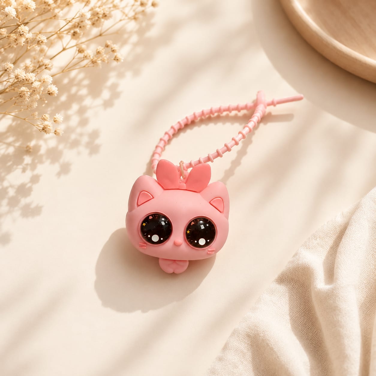 Sparkle Eyes Cat Bag Charm
