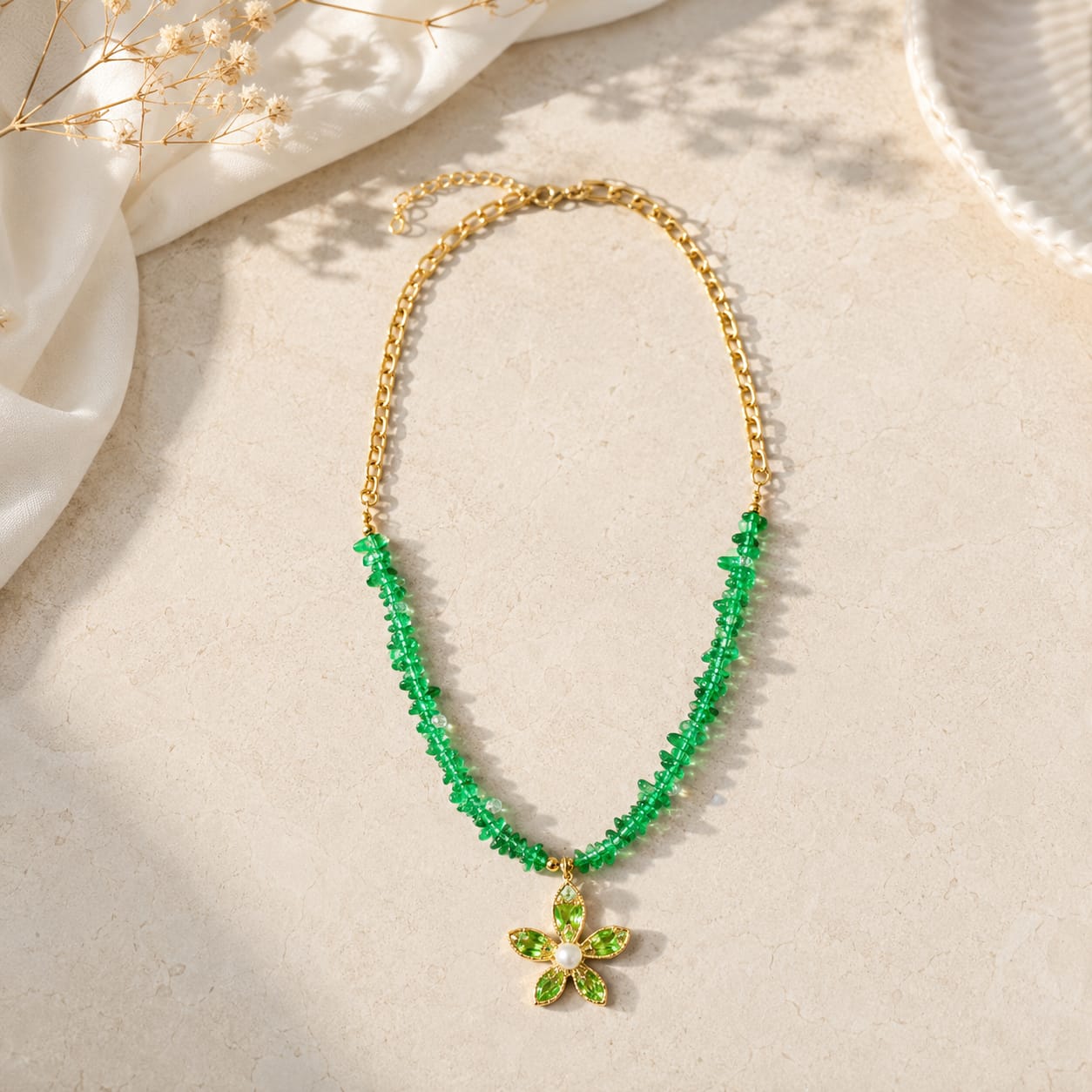 Emerald Bloom Necklace
