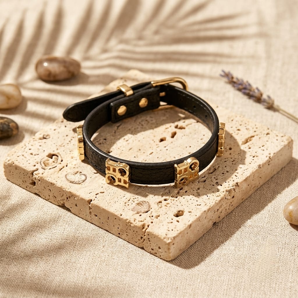 Aurelia Luxe Leather Bracelet - Classic Black
