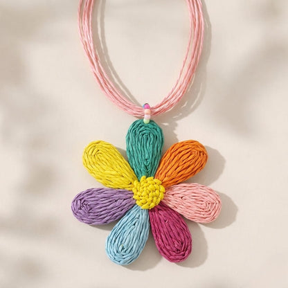 Multicolor Leaf Flower Choker