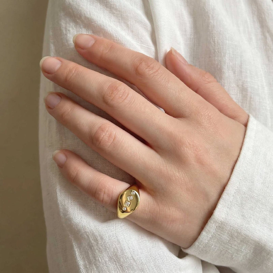 Mosaic Pinky Ring