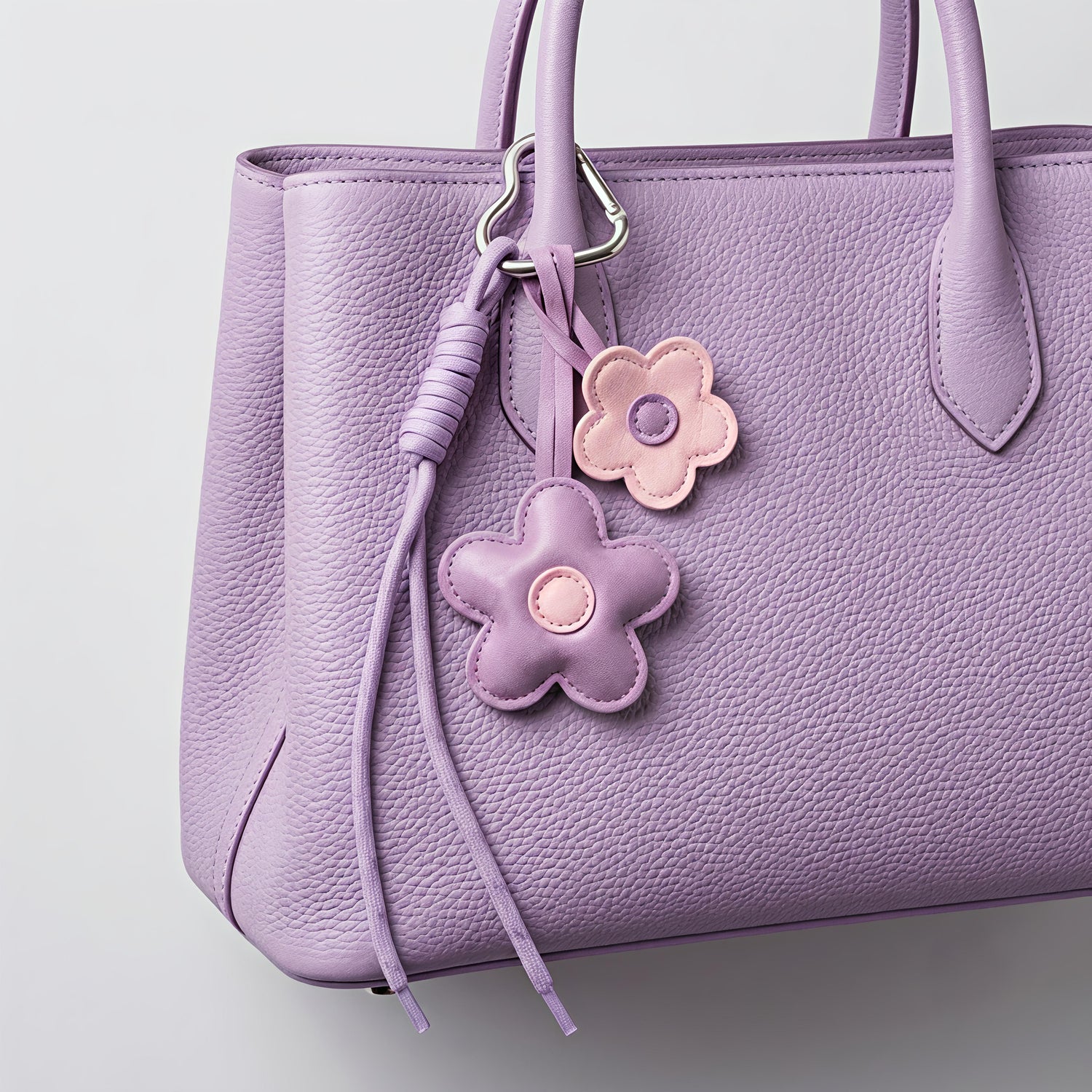 Pink &amp; Purple Double Flower Charm