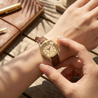 Vintage Mocha Leather Watch