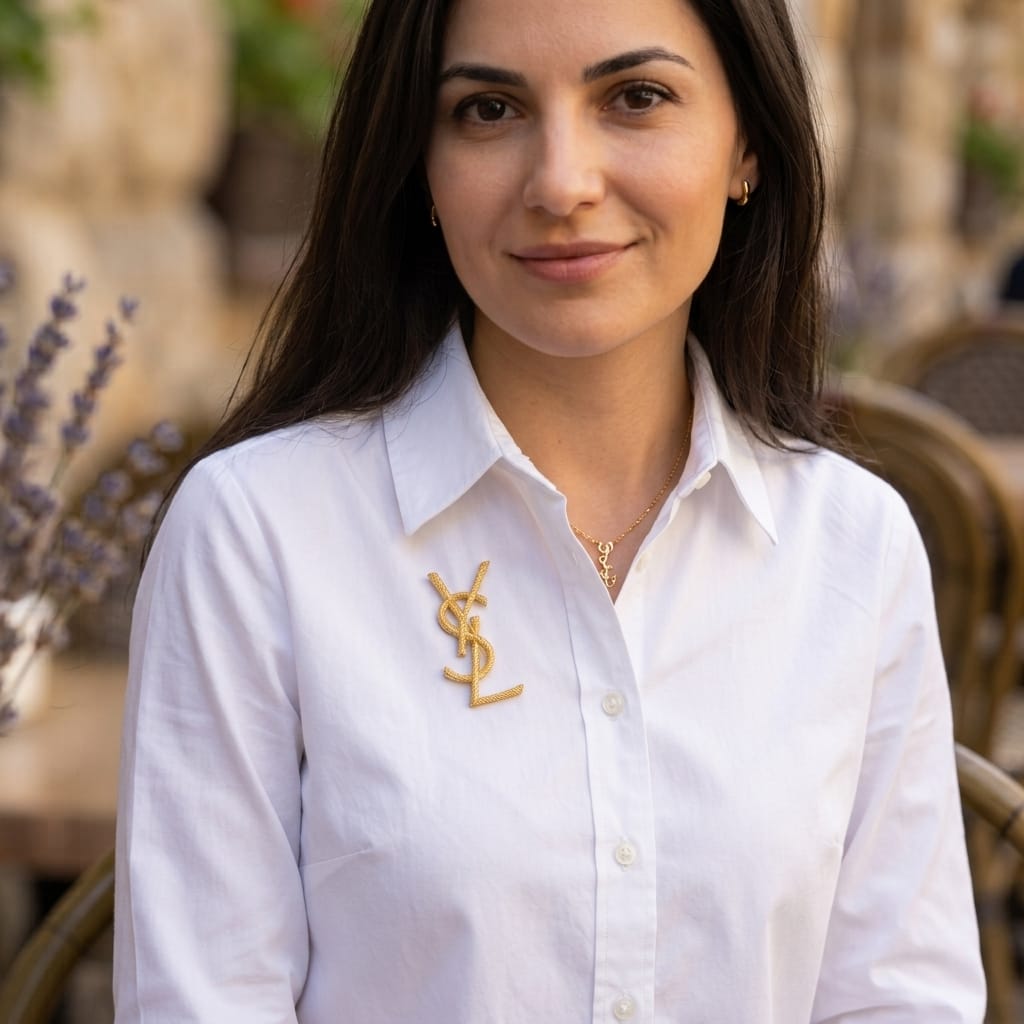 Luxe Monogram Brooch