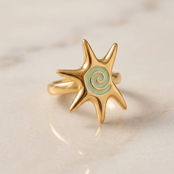 Sea Glow Star Ring